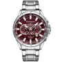 Kensington Master K0003 watch with Red dial and a watch case of 48 mm in diameter and a Metallink in Silver