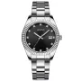 Lugano Elegance L0010 watch with Black dial and a watch case of 36 mm in diameter and a Metallink in Silver