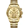Dissing MK9 D1158 watch with Gold dial and a watch case of 43 mm in diameter and a Metallink in Gold