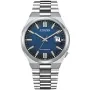 Citizen Tsuyosa Automatic NJ0151-88L watch with Blue dial and a watch case of 40 mm in diameter and a Metallink in Silver