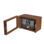 Mulhouse Watch Winder in Brown Wood with space for 2 Watches