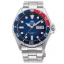 Orient Kamasu Mako III Diver Automatic RA-AA0812L watch with Blue dial and a watch case of 42 mm in diameter and a Metallink in Silver