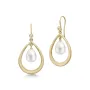 Julie Sandlau Afrodite Droplet Earrings Goldplated Silver SDM84GDWHPLCZ