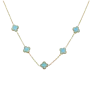 SKØR Clove Turqouise Necklace Goldplated Stainless Steel SK0081