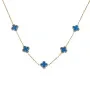 SKØR CLOVE CHAIN DARK BLUE Necklace Stainless Steel SK0086