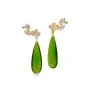 Julie Sandlau Treasure Drop Earrings Goldplated Silver ST420GDMGCRCZ