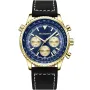 Studsgaard Aviator S0004 watch with Blue dial and a watch case of 44 mm in diameter and a Leather in Black