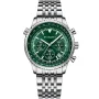 Studsgaard Aviator S0006 watch with Green dial and a watch case of 44 mm in diameter and a Metallink in Silver