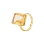 House of Vincent Candy Rock Yellow Citrine Ring Goldplated Silver VJ080-LRG-CI