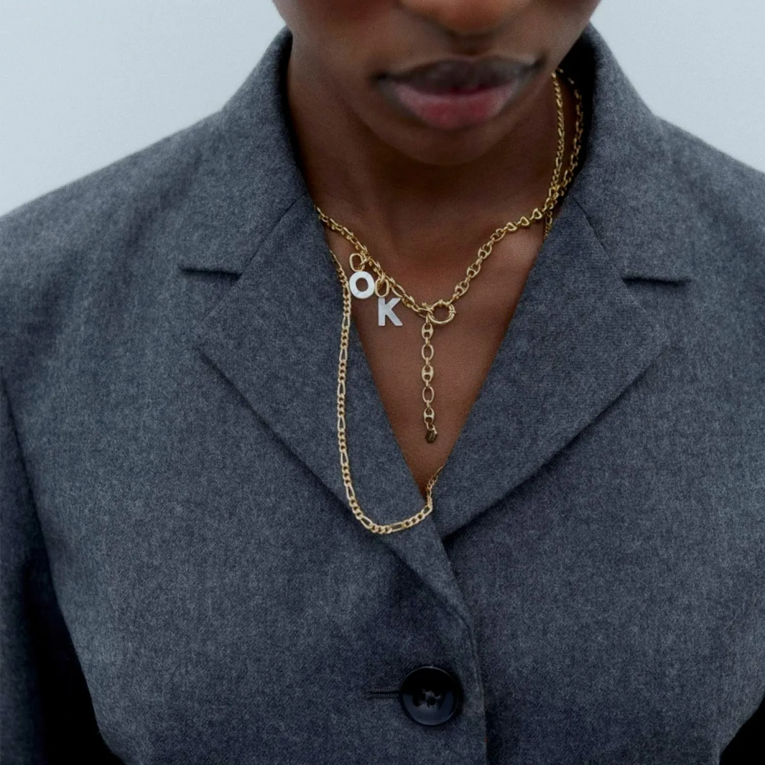 Maria Black Negroni Necklace Goldplated Silver 300432YG - Di