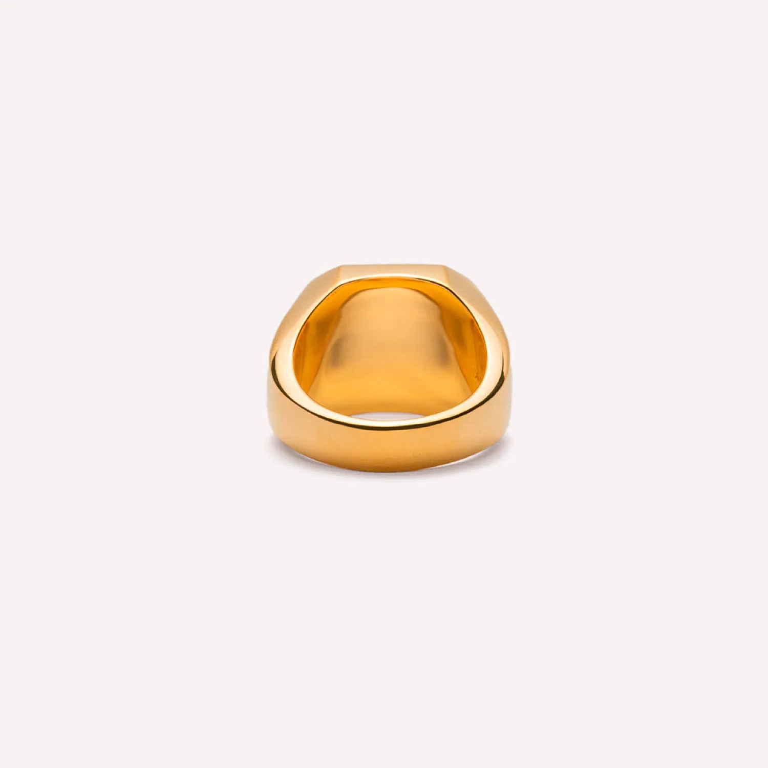 IX Studios Octagon Signet Ring Goldplated Silver DMN0290GD -