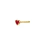 STINE A Jewelry Petit Love Heart Earring Single Goldplated Silver 1181-02-Burgundy