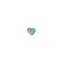 STINE A Jewelry Petit Love Heart Earring Single Goldplated Silver 1181-02-Light Blue