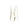 STINE A Jewelry Long Twisted Hammered Earring Single Goldplated Silver 1188-02-S
