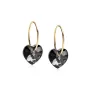 Blomdahl Heart Earrings Titanium 15-1355-12