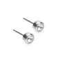 Blomdahl Bezel Earrings Titanium 15-1424-01