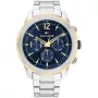 Tommy Hilfiger Lars 1792059 watch with Blue dial and a watch case of 46 mm in diameter and a Metallink in Silver