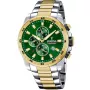 Festina Chrono F20562/3 watch with Green dial and a watch case of 45 mm in diameter and a Metallink, Two-Tone in Gold, Silver