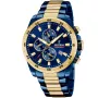 Festina Chrono F20564/1 watch with Blue dial and a watch case of 45 mm in diameter and a Metallink, Two-Tone in Gold, Silver