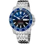 Festina Professional Diver Day Date F20661/1 watch with Blue dial and a watch case of 45 mm in diameter and a Metallink in Silver