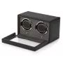 Wolf Cub Double Watch Winder 2 Watches Black Synthetic leather 461203