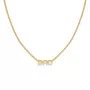 Maria Black Dad Necklace 18 ct. Goldplated Silver 300489GS-55