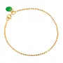 Enamel Ball Chain Green Bracelet 18 ct. Goldplated Silver B16G-Green