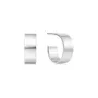 Ania Haie Flat Medium Hoop Earrings Silver E062-04H