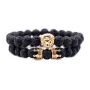 Auxere Lion Crown Double Row Bracelet Stone KXD0206