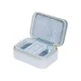 Blanca Jewellery Box in Blue Velour that measures 15 X 10 X 6.7 cm
