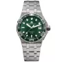 Maurice Lacroix Aikon Venturer Automatic 38 mm. AI6057-SSL52-630-1 watch with Green dial and a watch case of 38 mm in diameter and a Metallink in Silver