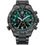 Citizen Eco-Drive Radio Controlled Promaster Navihawk AT8227-56X watch with Green dial and a watch case of 48 mm in diameter and a Metallink in Grey