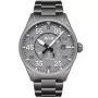 AVI-8 AV-4073-44 watch with Grey dial and a watch case of 42 mm in diameter and a Metallink in Grey, Silver