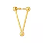 Jane Kønig Bahamas Earring Single 18 ct. Goldplated Silver BE-HS22-G