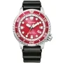 Citizen Eco-Drive BN0159-15X watch with Red dial and a watch case of 44 mm in diameter and a Rubber in Black