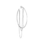 Jane Kønig Big Orbis Chain Earring Single Silver BOCH-SS25-S