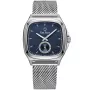 Carl Pique Carré CP0006 watch with Blue dial and a watch case of 39 mm in diameter and a Mesh in Silver