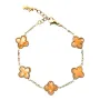 SKØR Clove Orange Marble Bracelet Stainless Steel SK0043