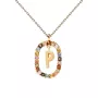 PDPAOLA Letter P Necklace Goldplated Silver CO01-275-U