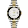 Dissing Diver D1355 watch with White dial and a watch case of 43 mm in diameter and a Metallink, Two-Tone in Gold, Silver
