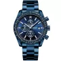 Dissing Chrono D1680 watch with Blue dial and a watch case of 44 mm in diameter and a Metallink in Blue