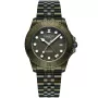 Dissing Diver GMT D1617 watch with Green dial and a watch case of 42 mm in diameter and a Metallink in Green