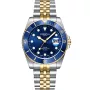 Dissing Diver D1260 watch with Blue dial and a watch case of 43 mm in diameter and a Metallink, Two-Tone in Gold, Silver