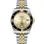 Dissing Diver D1261 watch with Gold dial and a watch case of 43 mm in diameter and a Metallink, Two-Tone in Gold, Silver