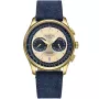 Dissing Pioneer D1066 watch with Gold dial and a watch case of 42 mm in diameter and a Leather in Blue