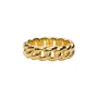IX Studios Polished Curb Ring 22 ct. Goldplated Silver DMN0309GDPO