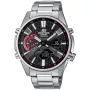Casio Edifice ECB-S100D-1AEF watch with Black dial and a watch case of 46 mm in diameter and a Metallink in Silver