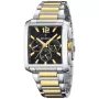Festina Chrono Timeless F20637/4 watch with Black dial and a watch case of 38 mm in diameter and a Metallink, Two-Tone in Gold, Silver