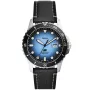 Fossil Blue FS5960 watch with Black, Blue dial and a watch case of 42 mm in diameter and a Leather in Black