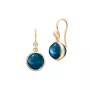 Julie Sandlau Prime Sapphire Blue Earrings 22 ct. Goldplated Silver HKS181GDSACRCZ